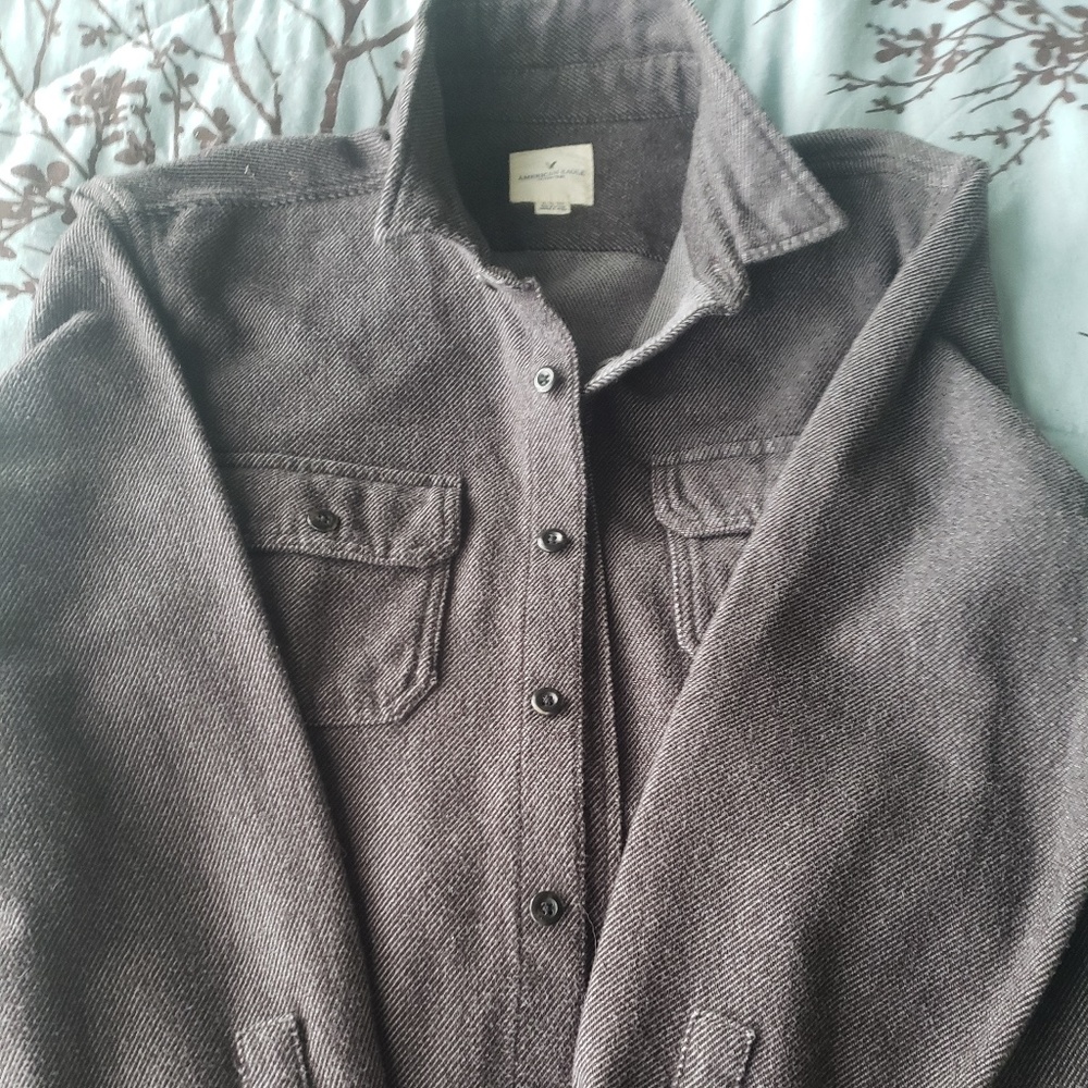 Fall Sale - Bundle 2 for $20 - Heavy Long-sleeve Grey/Black Shirt